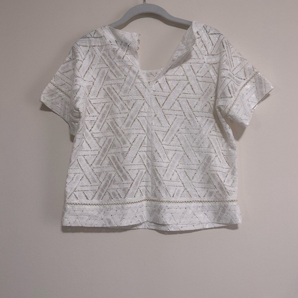 piperlime white lace crop top - Picture 3 of 4